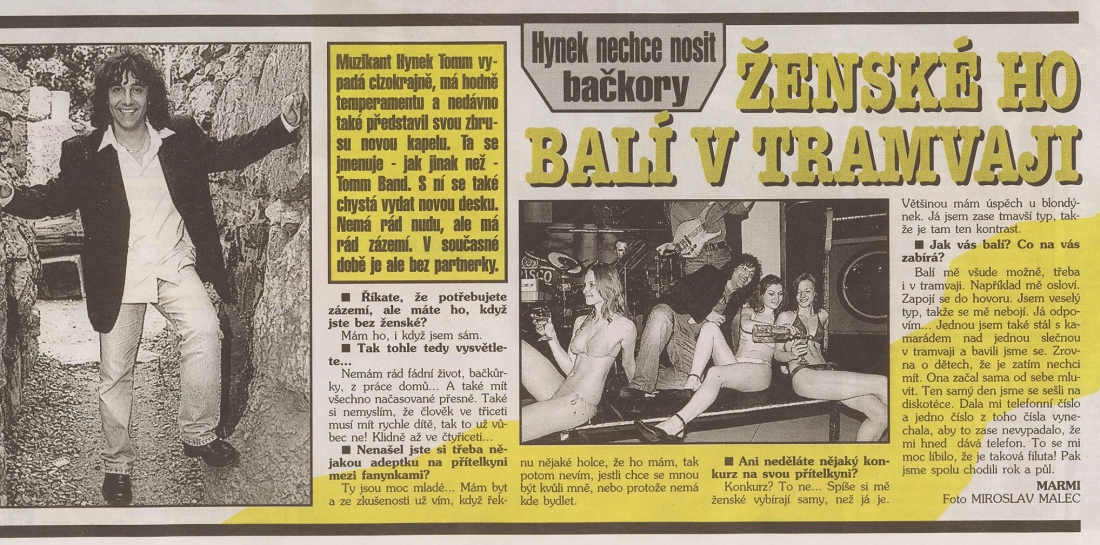 Hynek Tomm - ženské ho balí v tramvaji