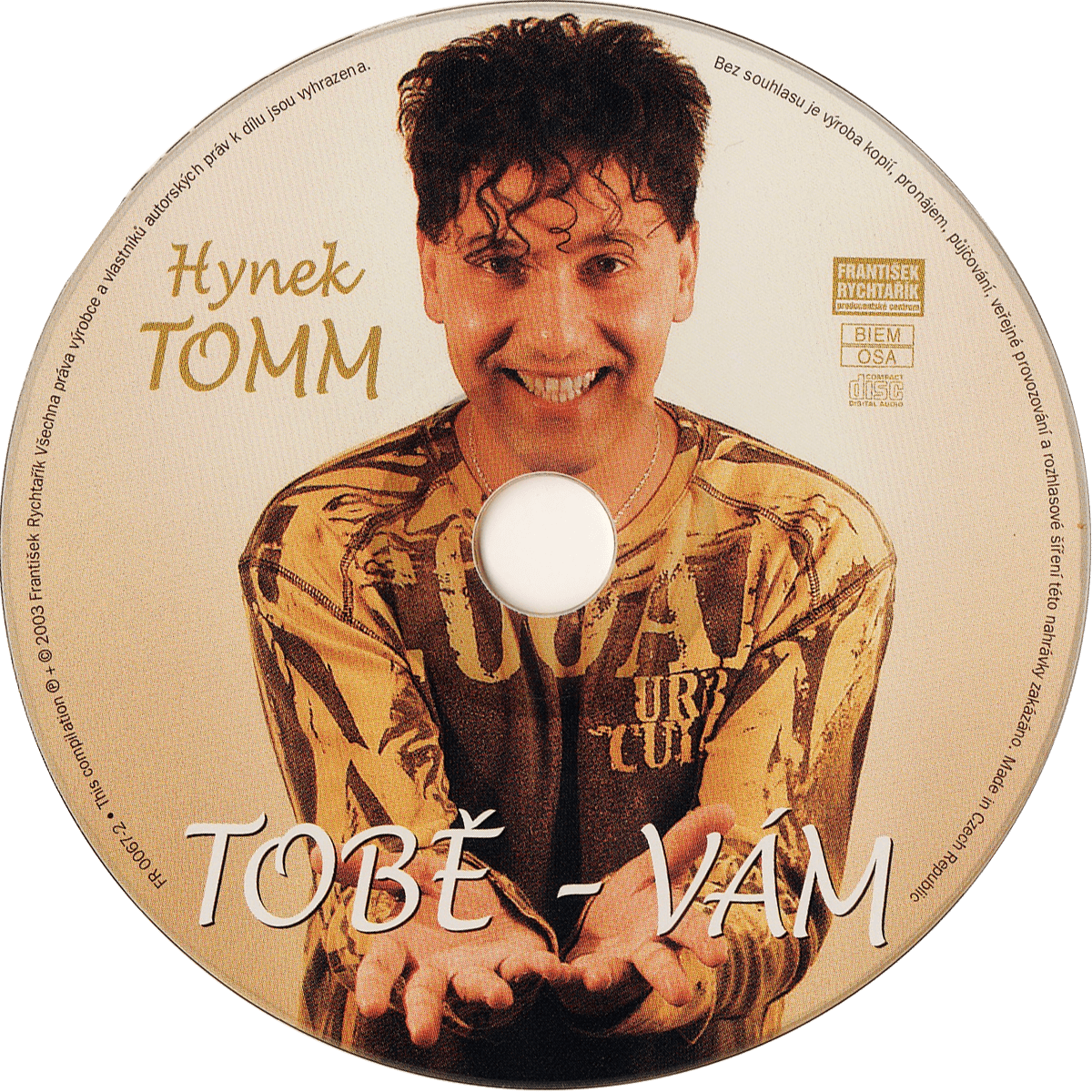 Hynek Tomm - Tobě Vám - CD